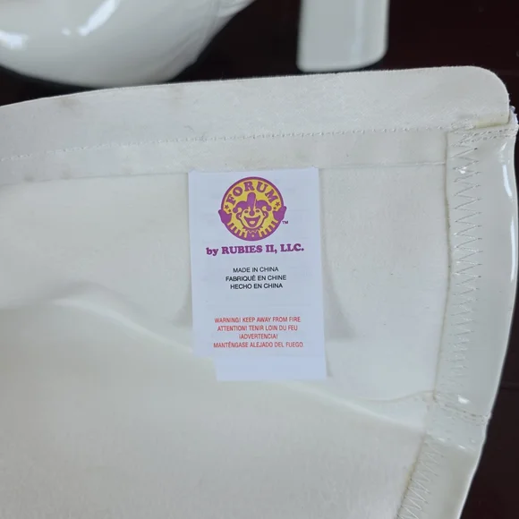 Rubie's White Patent Knee-High Block Heel GoGo Boots - Picture 10 of 11